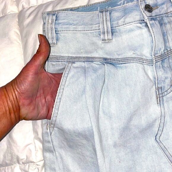 Free People Sidecar Denim Mini-Skirt 26 or 27 NWT - Picture 10 of 12